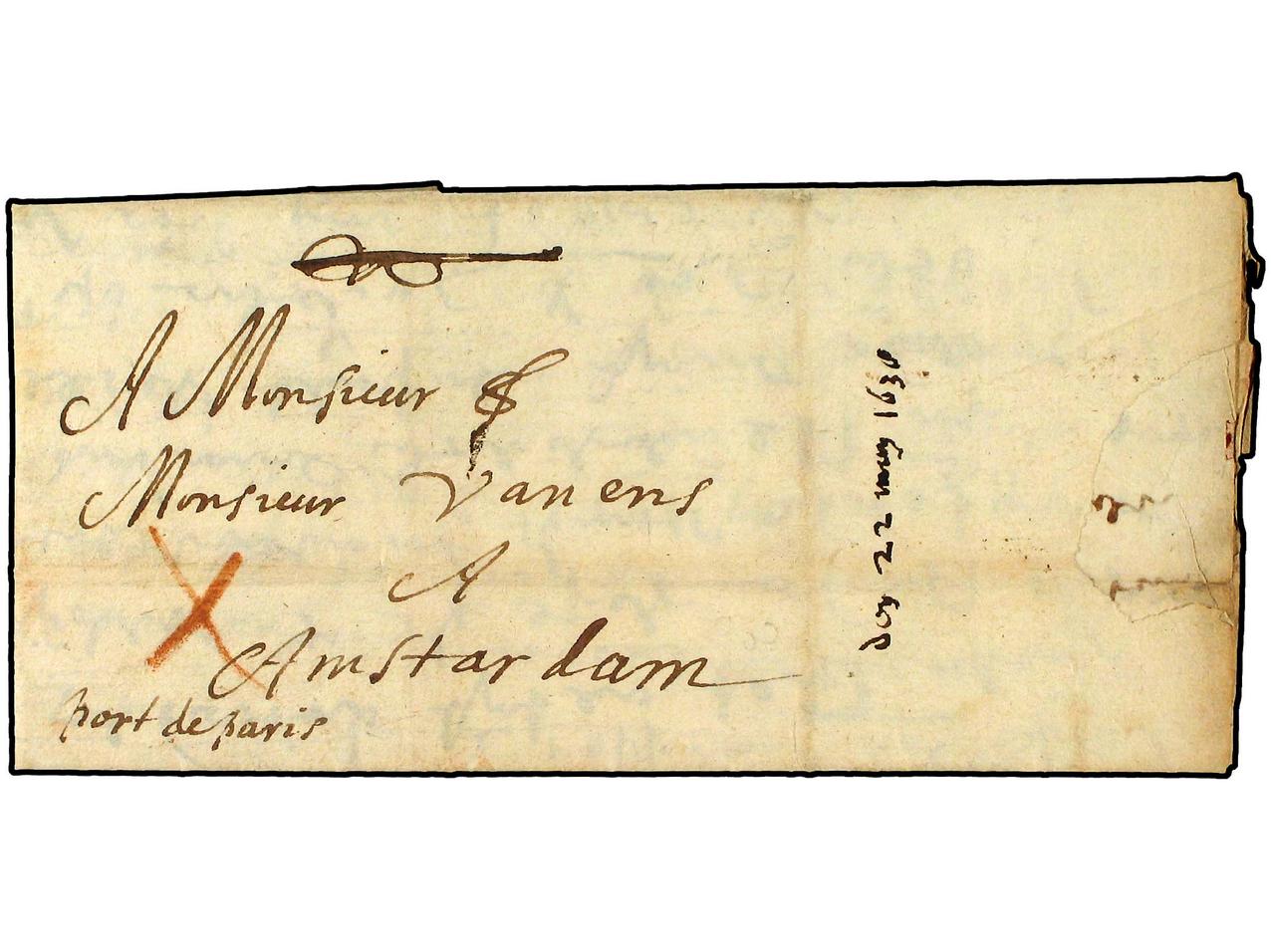 Lot 634 - france and area postal history -  Soler Y Llach Stamps and Postal History of Spain, featuring China, Colombia – Prephilatelic Spanish period –, British Colonies, Japan, Portugal and Switzerland