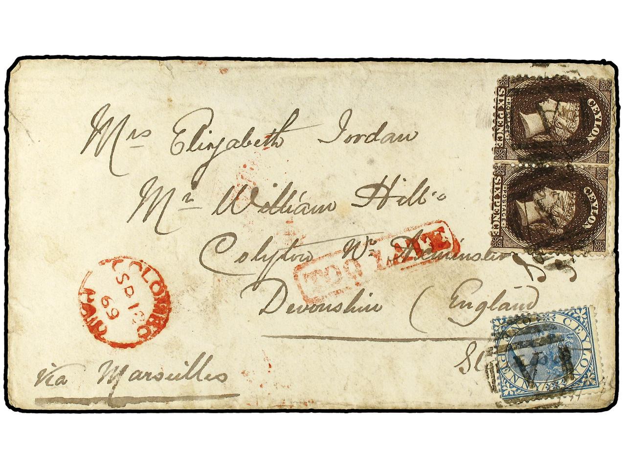 Lot 566 - british colonies Ceylon -  Soler Y Llach Stamps and Covers of the World