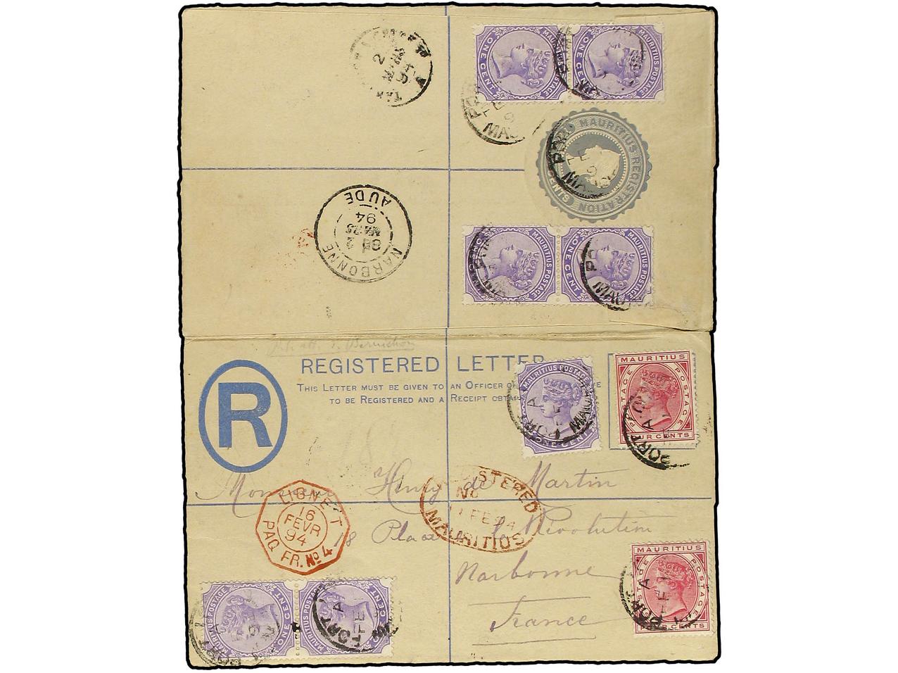Lot 1054 - british colonies Mauritius - Soler Y Llach Stamps and Postal History of Spain, featuring China, Colombia – Prephilatelic Spanish period –, British Colonies, Japan, Portugal and Switzerland Lot 1054 - british colonies Mauritius - Soler Y Llach Stamps and Postal History of Spain, featuring China, Colombia – Prephilatelic Spanish period –, British Colonies, Japan, Portugal and Switzerland