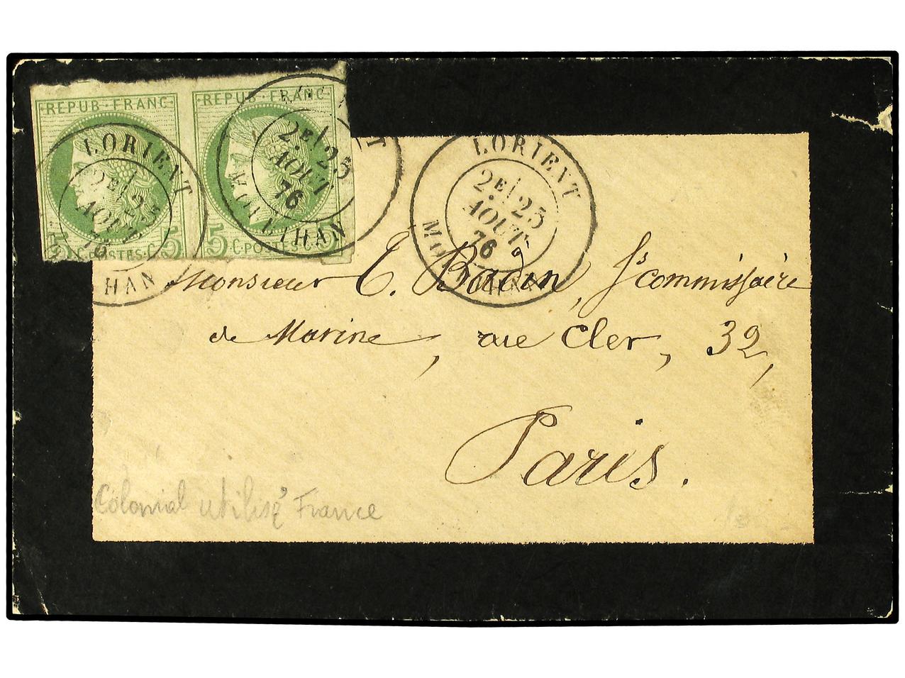 Lot 715 - france and area postal history - Soler Y Llach Stamps and Postal History of Spain, featuring China, Colombia – Prephilatelic Spanish period –, British Colonies, Japan, Portugal and Switzerland Lot 715 - france and area postal history - Soler Y Llach Stamps and Postal History of Spain, featuring China, Colombia – Prephilatelic Spanish period –, British Colonies, Japan, Portugal and Switzerland