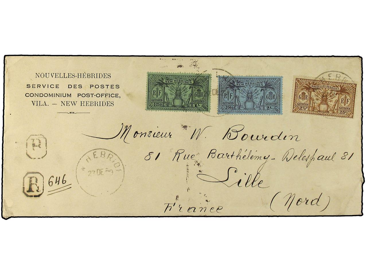 Lot 648 - british colonies new hebrides -  Soler Y Llach Stamps and Covers of the World