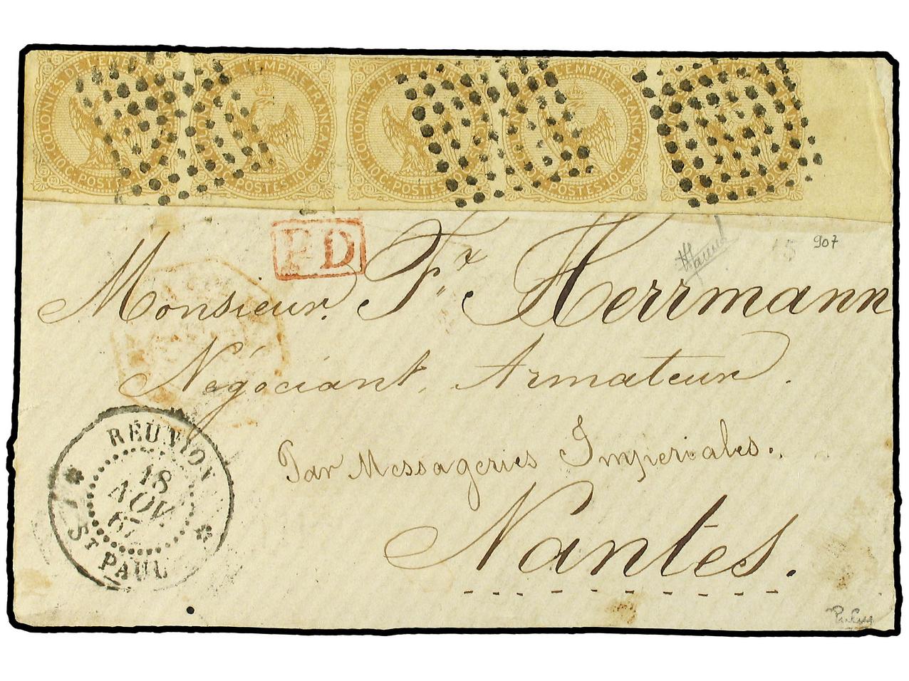 Lot 443 - french colonies Reunión -  Soler Y Llach Stamps and Covers of the World