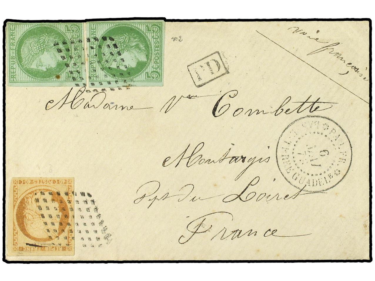 Lot 354 - french colonies guadeloupe - Soler Y Llach Stamps and Covers of the World Lot 354 - french colonies guadeloupe - Soler Y Llach Stamps and Covers of the World