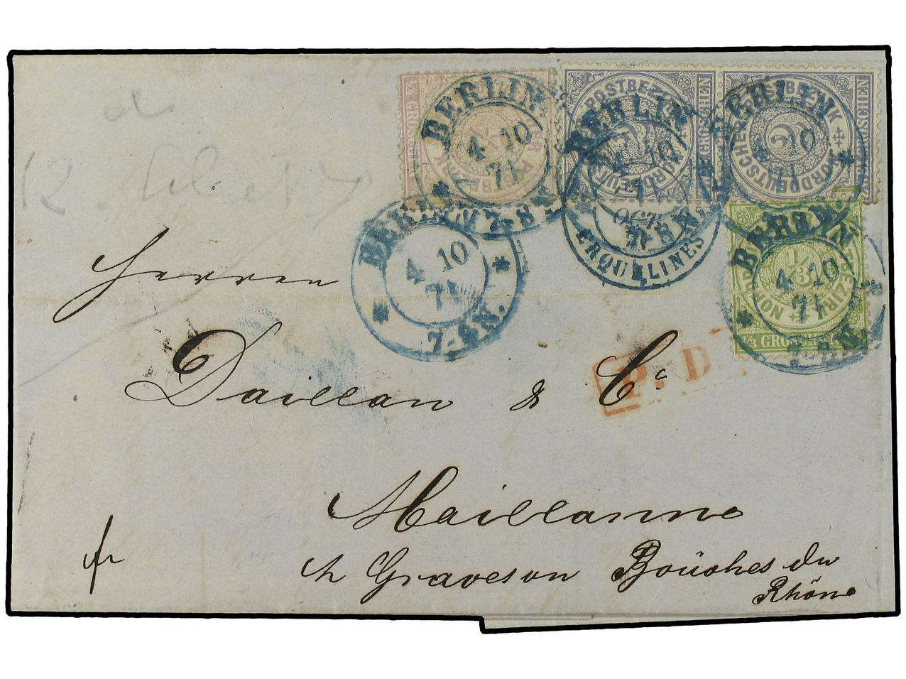 Lot 482 - german states north german confederation - Soler Y Llach Stamps and Covers of the World Lot 482 - german states north german confederation - Soler Y Llach Stamps and Covers of the World