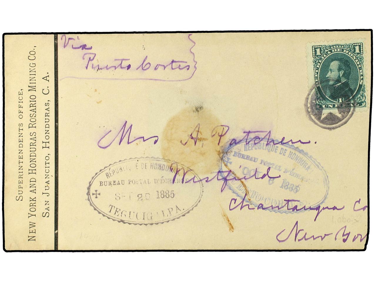 Lot 1148 - Honduras - Soler Y Llach Stamps and Postal History of Spain, featuring China, Colombia – Prephilatelic Spanish period –, British Colonies, Japan, Portugal and Switzerland Lot 1148 - Honduras - Soler Y Llach Stamps and Postal History of Spain, featuring China, Colombia – Prephilatelic Spanish period –, British Colonies, Japan, Portugal and Switzerland
