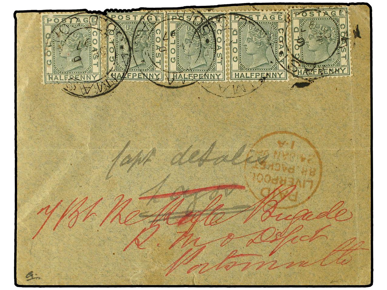 Lot 605 - british colonies gold coast -  Soler Y Llach Stamps and Covers of the World