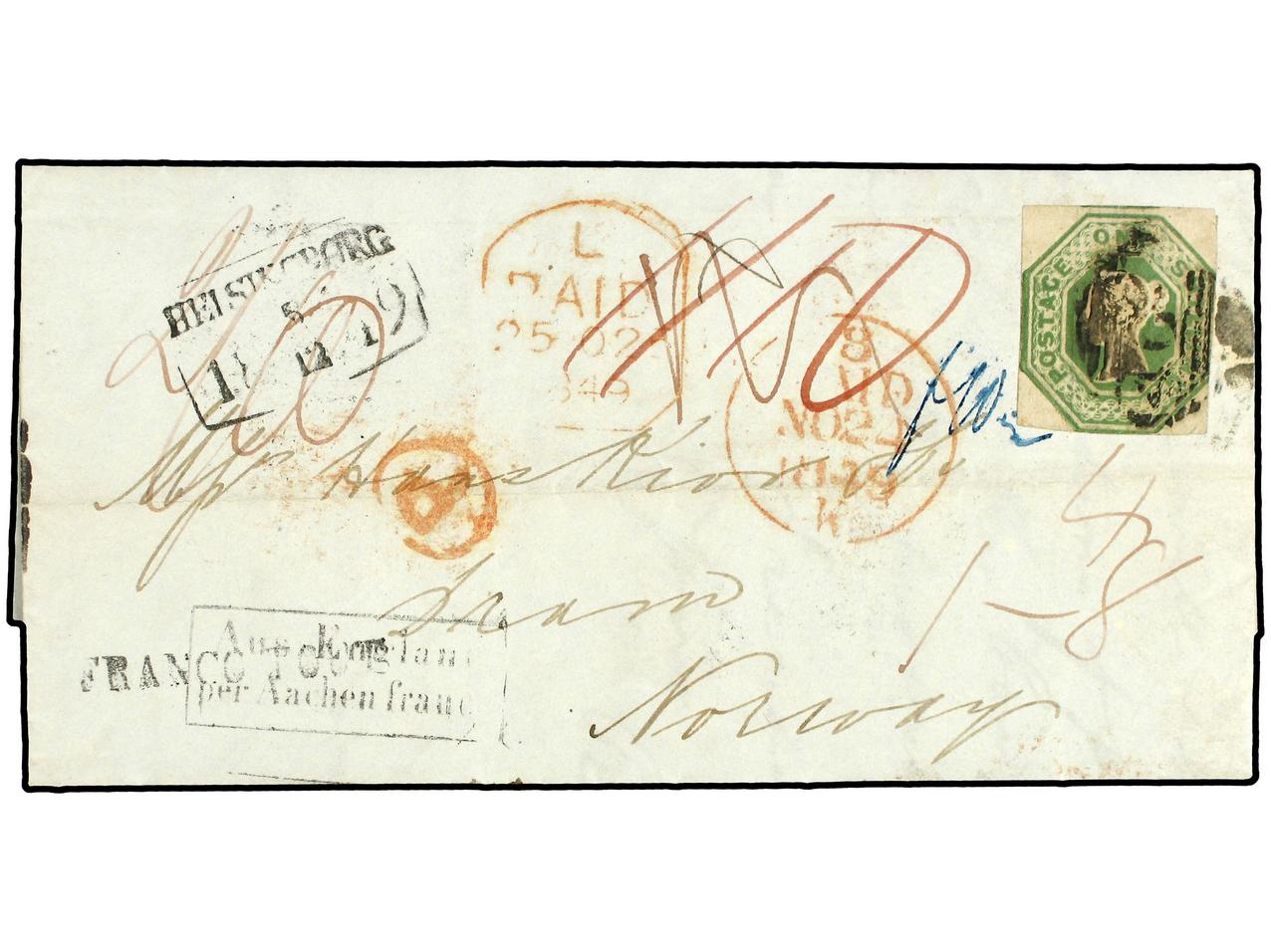 Lot 1158A - ireland  -  Soler Y Llach Stamps and Postal History of Spain, featuring China, Colombia – Prephilatelic Spanish period –, British Colonies, Japan, Portugal and Switzerland