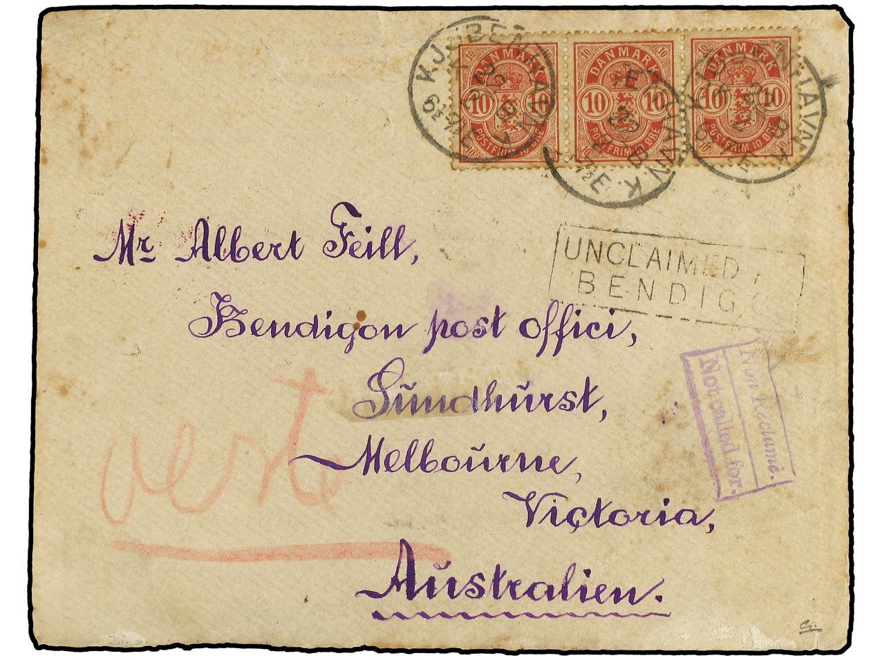 Lot 475 - Denmark Denmark -  Soler Y Llach Stamps and Postal History of Spain, featuring China, Colombia – Prephilatelic Spanish period –, British Colonies, Japan, Portugal and Switzerland