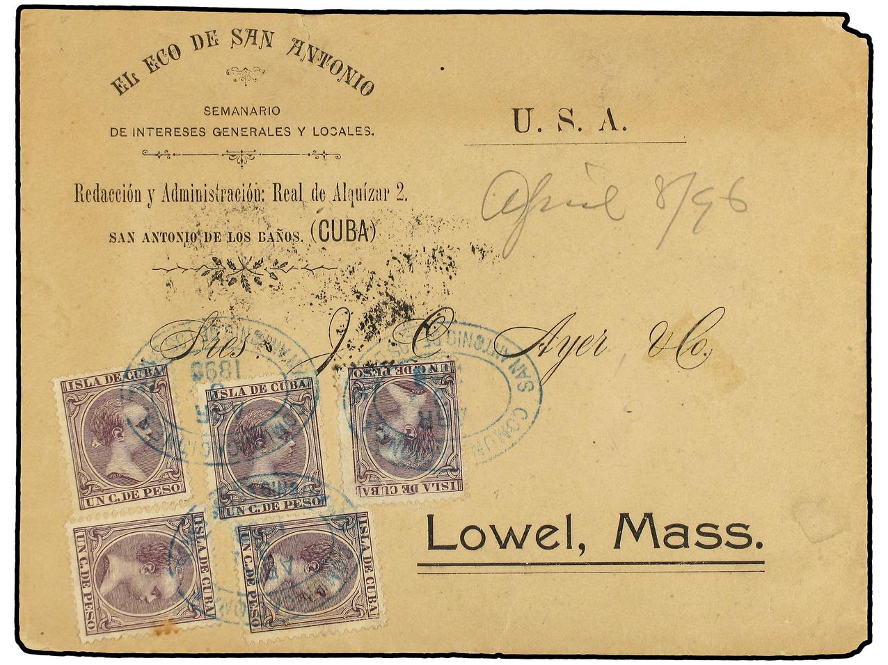 Lot 431 - Cuba Cuba - Soler Y Llach Stamps and Postal History of Spain, featuring China, Colombia – Prephilatelic Spanish period –, British Colonies, Japan, Portugal and Switzerland Lot 431 - Cuba Cuba - Soler Y Llach Stamps and Postal History of Spain, featuring China, Colombia – Prephilatelic Spanish period –, British Colonies, Japan, Portugal and Switzerland