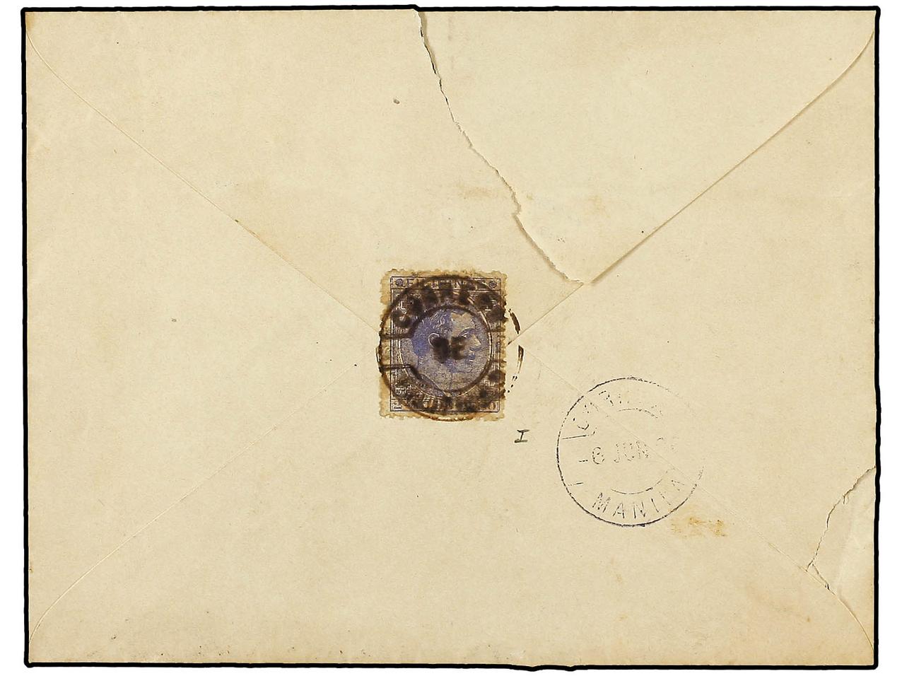 Lot 1632 - Philippines  -  Soler Y Llach B.P.O. Abroad, Philippines Postal Rates and 1880-1899 period and Philippines, Cuba and Puerto Rico Postal Stationery