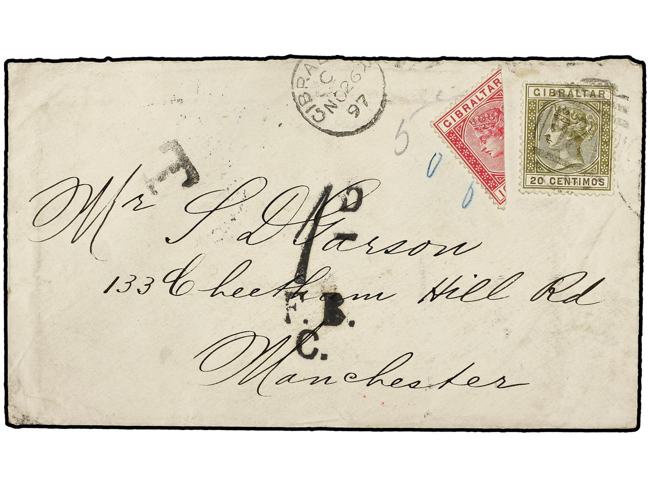 Lot 999 - british colonies Gibraltar - Soler Y Llach Stamps and Postal History of Spain, featuring China, Colombia – Prephilatelic Spanish period –, British Colonies, Japan, Portugal and Switzerland Lot 999 - british colonies Gibraltar - Soler Y Llach Stamps and Postal History of Spain, featuring China, Colombia – Prephilatelic Spanish period –, British Colonies, Japan, Portugal and Switzerland