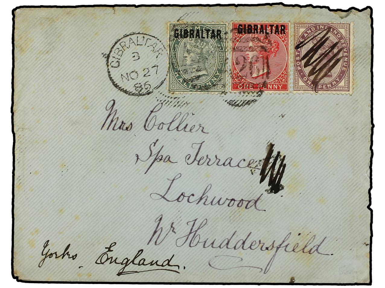 Lot 997 - british colonies Gibraltar - Soler Y Llach Stamps and Postal History of Spain, featuring China, Colombia – Prephilatelic Spanish period –, British Colonies, Japan, Portugal and Switzerland Lot 997 - british colonies Gibraltar - Soler Y Llach Stamps and Postal History of Spain, featuring China, Colombia – Prephilatelic Spanish period –, British Colonies, Japan, Portugal and Switzerland