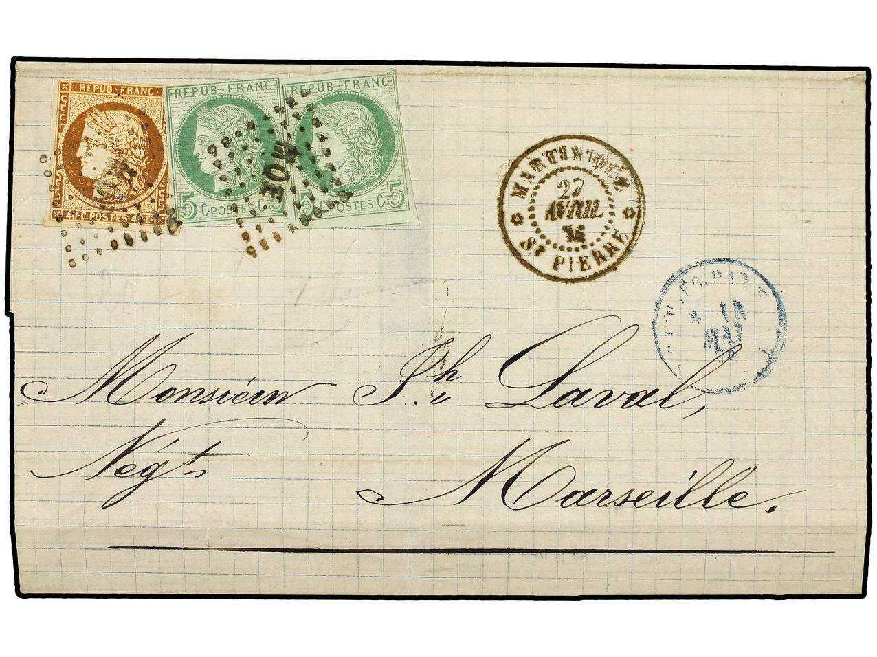Lot 407 - french colonies martinique -  Soler Y Llach Stamps and Covers of the World