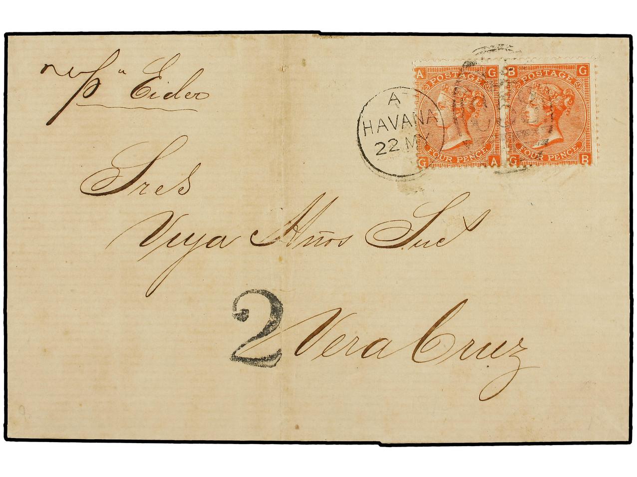 Lot 435 - Cuba Cuba - Soler Y Llach Stamps and Postal History of Spain, featuring China, Colombia – Prephilatelic Spanish period –, British Colonies, Japan, Portugal and Switzerland Lot 435 - Cuba Cuba - Soler Y Llach Stamps and Postal History of Spain, featuring China, Colombia – Prephilatelic Spanish period –, British Colonies, Japan, Portugal and Switzerland