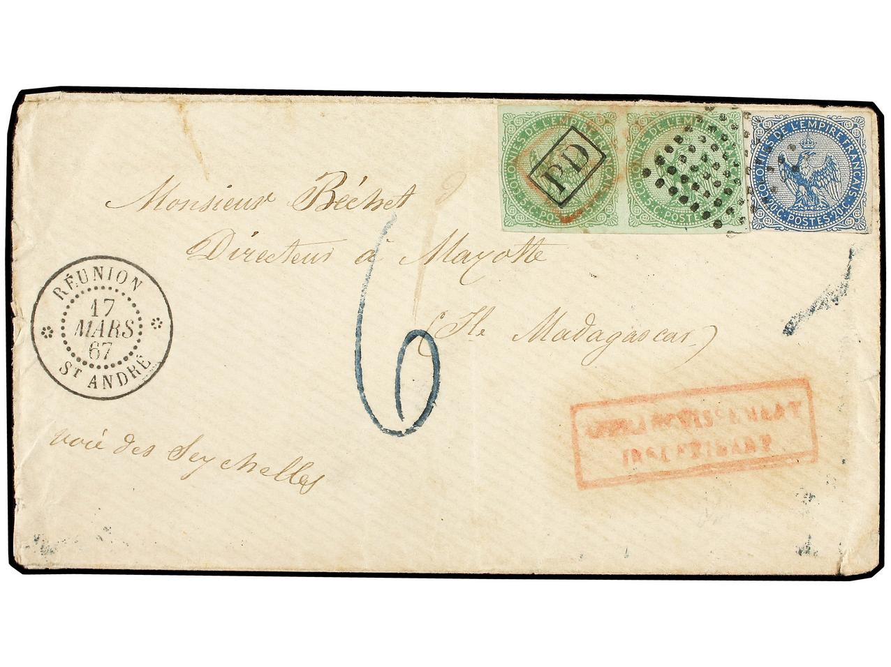 Lot 442 - french colonies Reunión -  Soler Y Llach Stamps and Covers of the World - Day 1