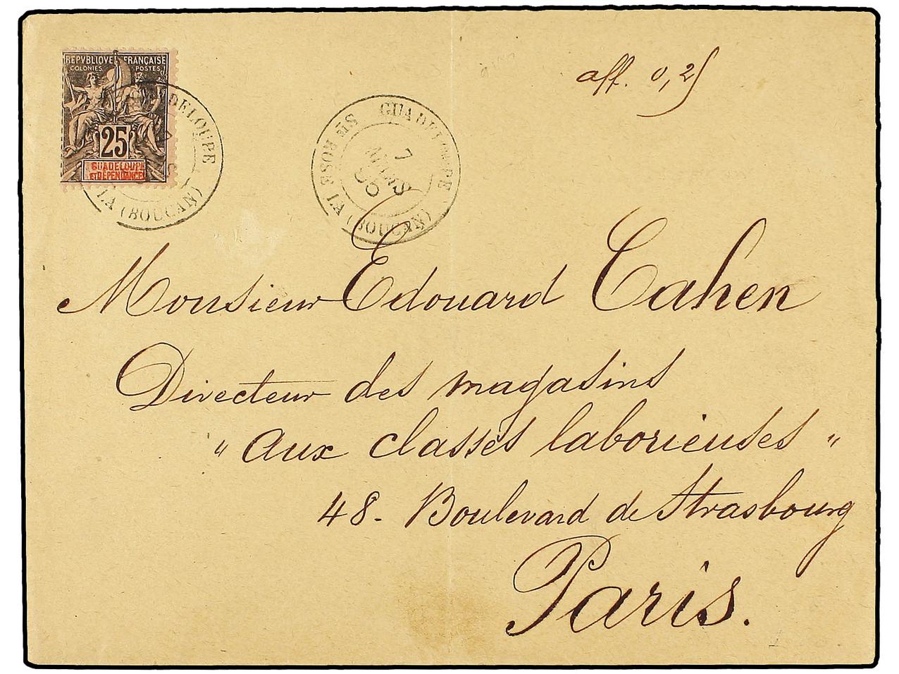 Lot 365 - french colonies guadeloupe - Soler Y Llach Stamps and Covers of the World Lot 365 - french colonies guadeloupe - Soler Y Llach Stamps and Covers of the World