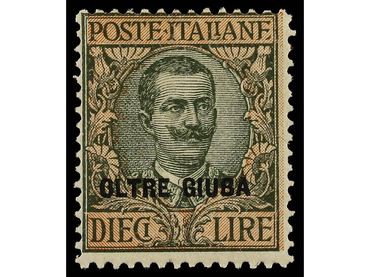 Lot 1291 - italian colonies Oltre Giuba - Trans-Juba - Soler Y Llach Stamps and Postal History of Spain, featuring China, Colombia – Prephilatelic Spanish period –, British Colonies, Japan, Portugal and Switzerland Lot 1291 - italian colonies Oltre Giuba - Trans-Juba - Soler Y Llach Stamps and Postal History of Spain, featuring China, Colombia – Prephilatelic Spanish period –, British Colonies, Japan, Portugal and Switzerland