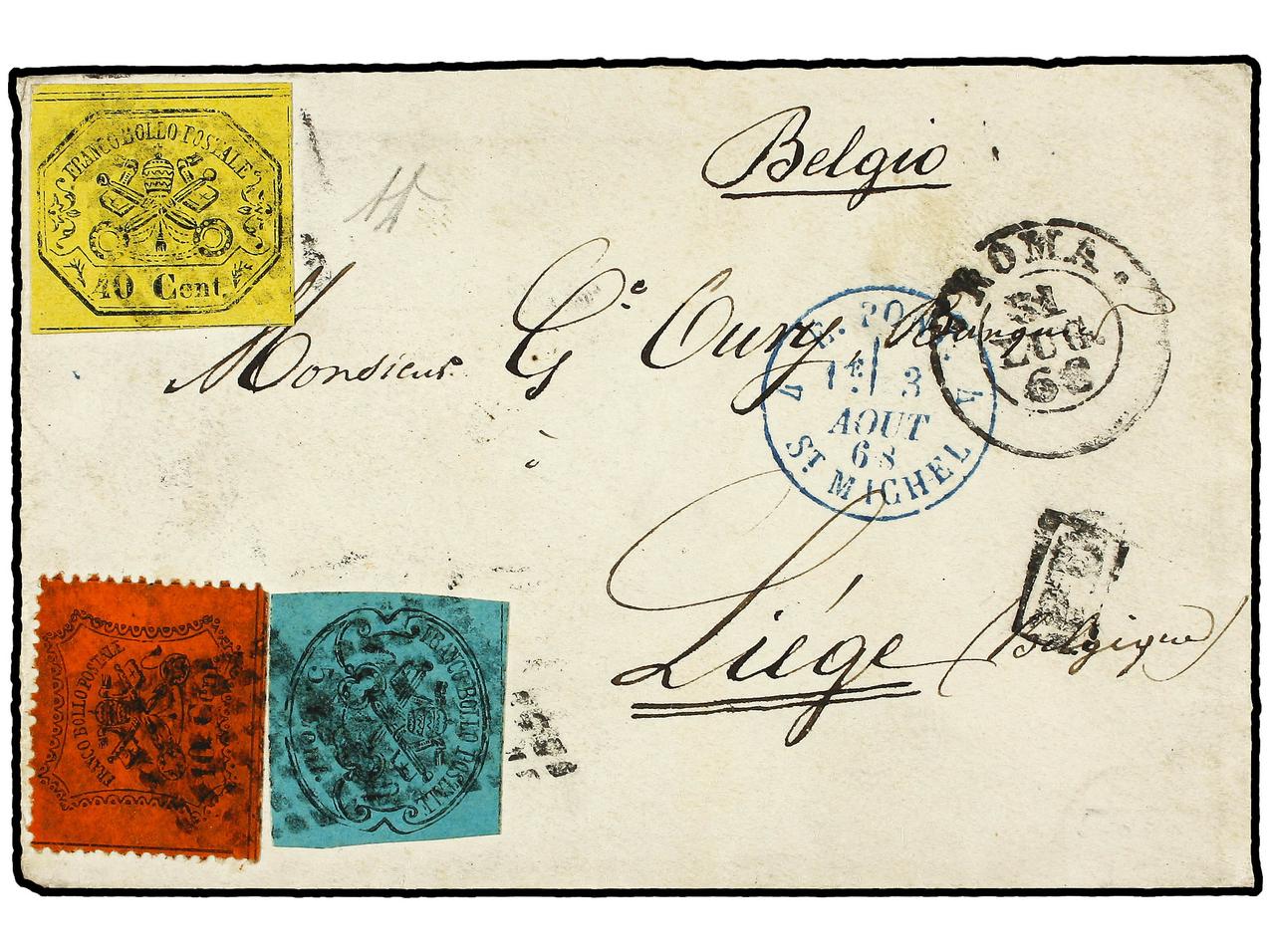 Lot 1177 - italian states papal states - Soler Y Llach Stamps and Postal History of Spain, featuring China, Colombia – Prephilatelic Spanish period –, British Colonies, Japan, Portugal and Switzerland Lot 1177 - italian states papal states - Soler Y Llach Stamps and Postal History of Spain, featuring China, Colombia – Prephilatelic Spanish period –, British Colonies, Japan, Portugal and Switzerland