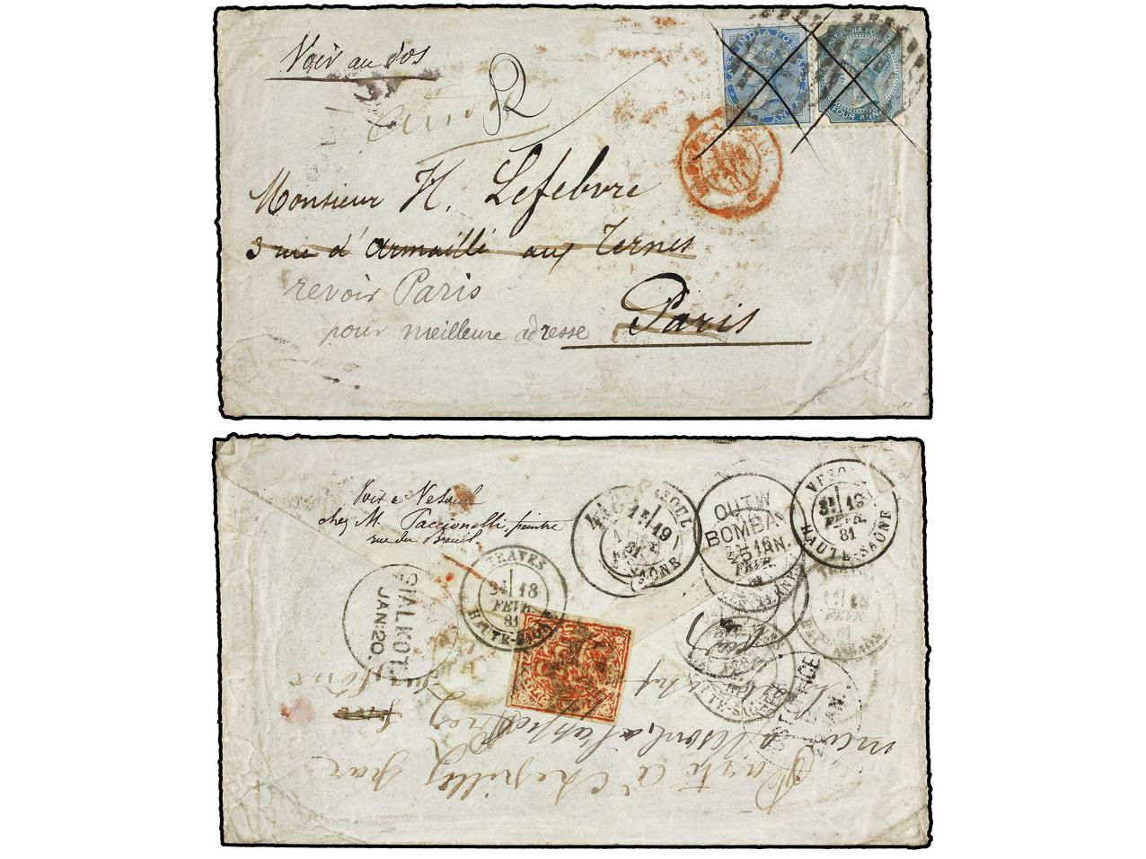 Lot 613 - british colonies india -  Soler Y Llach Stamps and Covers of the World