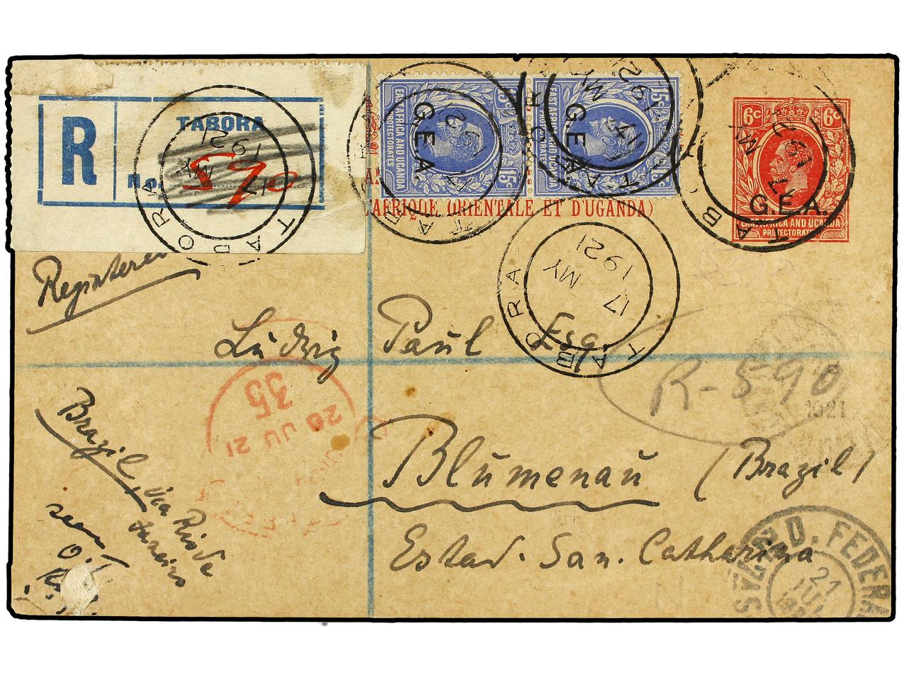 Lot 973 - british colonies east africa - Soler Y Llach Stamps and Postal History of Spain, featuring China, Colombia – Prephilatelic Spanish period –, British Colonies, Japan, Portugal and Switzerland Lot 973 - british colonies east africa - Soler Y Llach Stamps and Postal History of Spain, featuring China, Colombia – Prephilatelic Spanish period –, British Colonies, Japan, Portugal and Switzerland