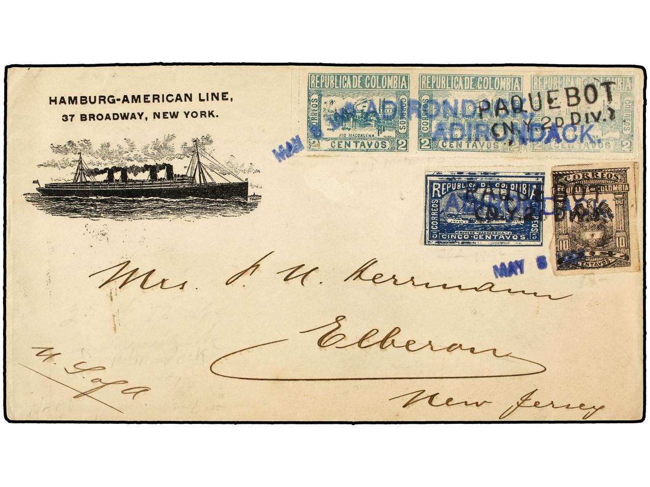 Lot 334 - Colombia Colombia -  Soler Y Llach Stamps and Postal History of Spain, featuring China, Colombia – Prephilatelic Spanish period –, British Colonies, Japan, Portugal and Switzerland