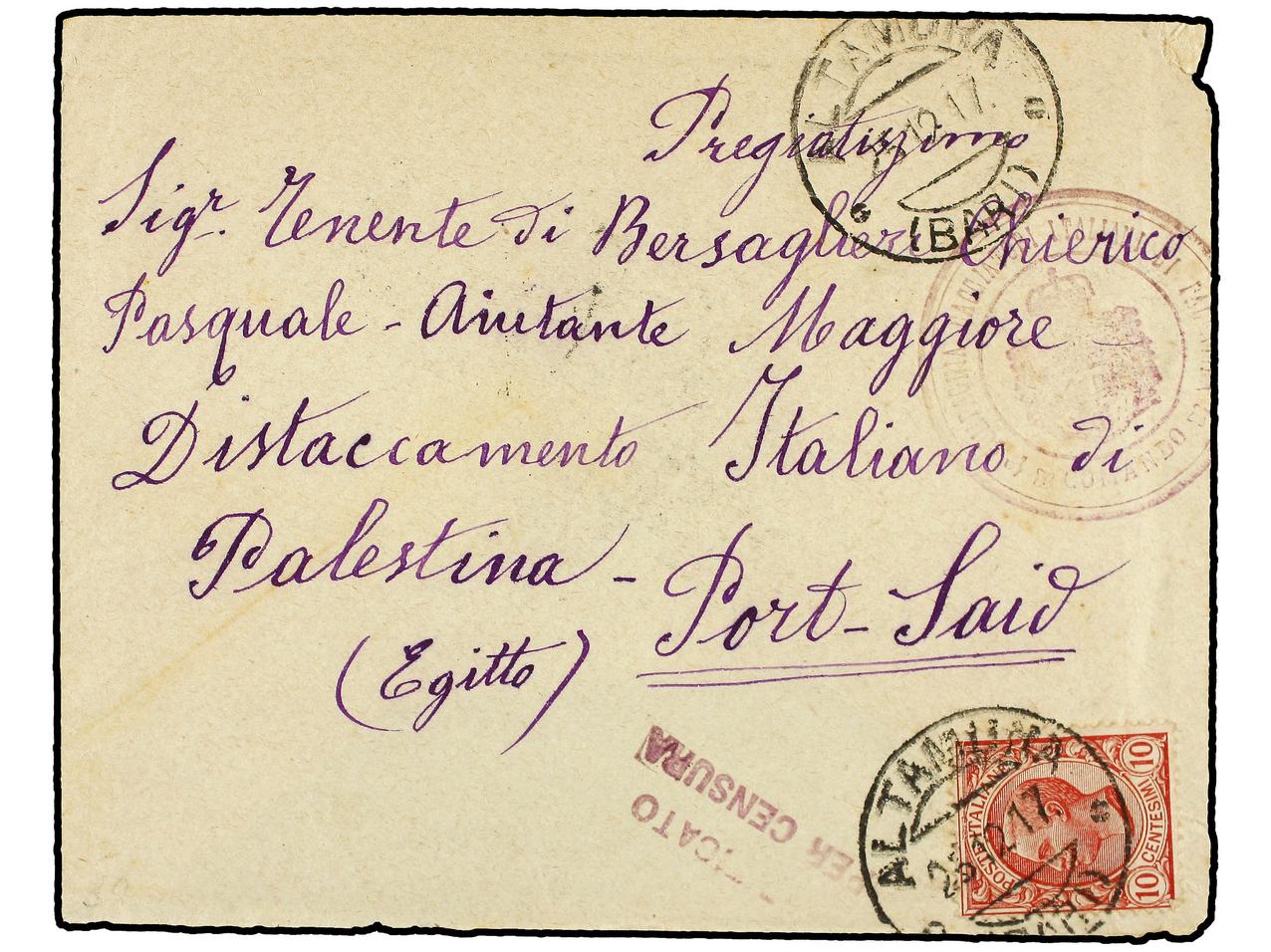Lot 1293 - italian colonies palestine - Soler Y Llach Stamps and Postal History of Spain, featuring China, Colombia – Prephilatelic Spanish period –, British Colonies, Japan, Portugal and Switzerland Lot 1293 - italian colonies palestine - Soler Y Llach Stamps and Postal History of Spain, featuring China, Colombia – Prephilatelic Spanish period –, British Colonies, Japan, Portugal and Switzerland