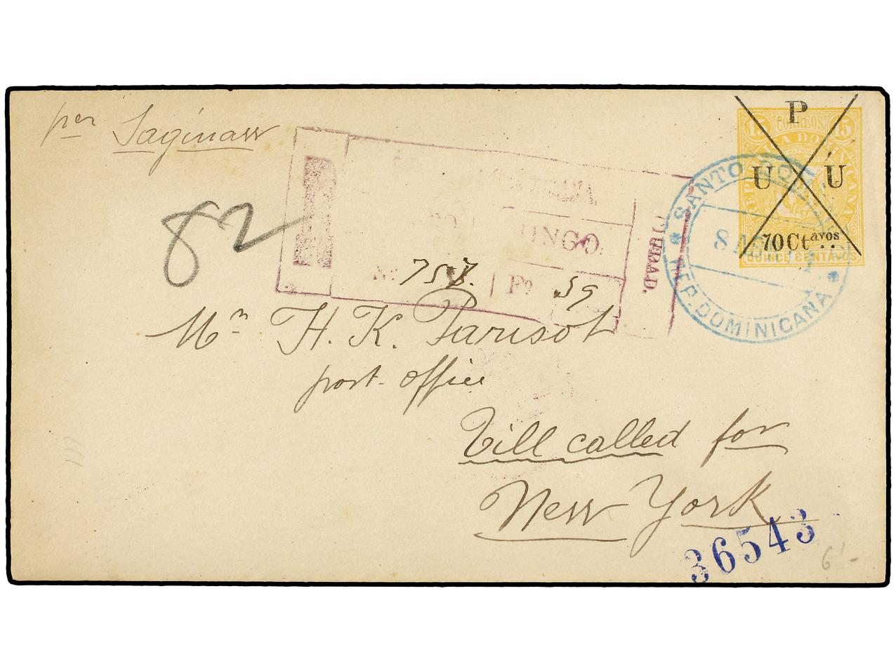 Lot 488 - dominican republic  -  Soler Y Llach Stamps and Postal History of Spain, featuring China, Colombia – Prephilatelic Spanish period –, British Colonies, Japan, Portugal and Switzerland