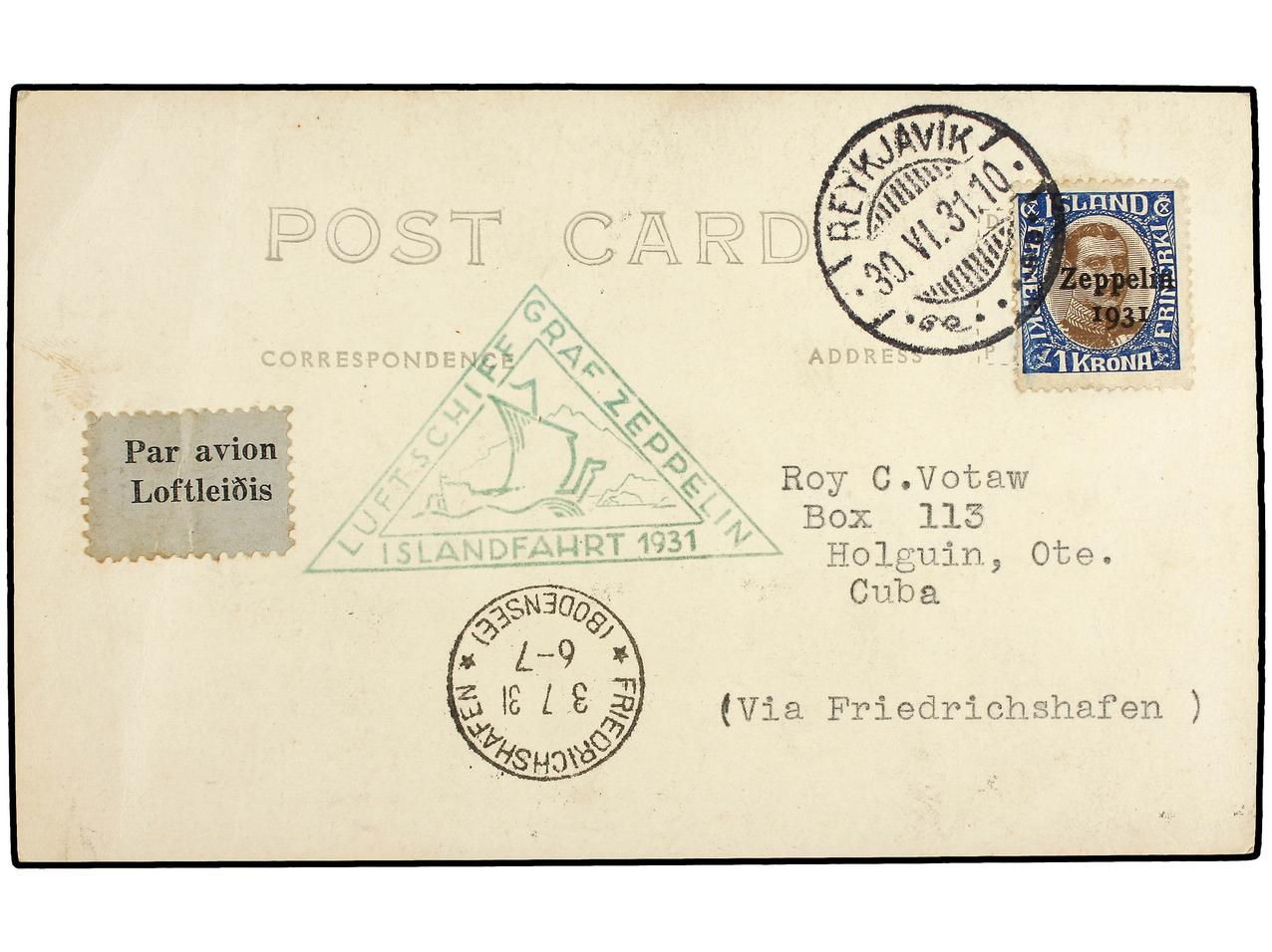 Lot 222 - Cuba Graf Zeppelin Flights to Cuba - Mangan Collection -  Soler Y Llach Stamps and Covers of the World