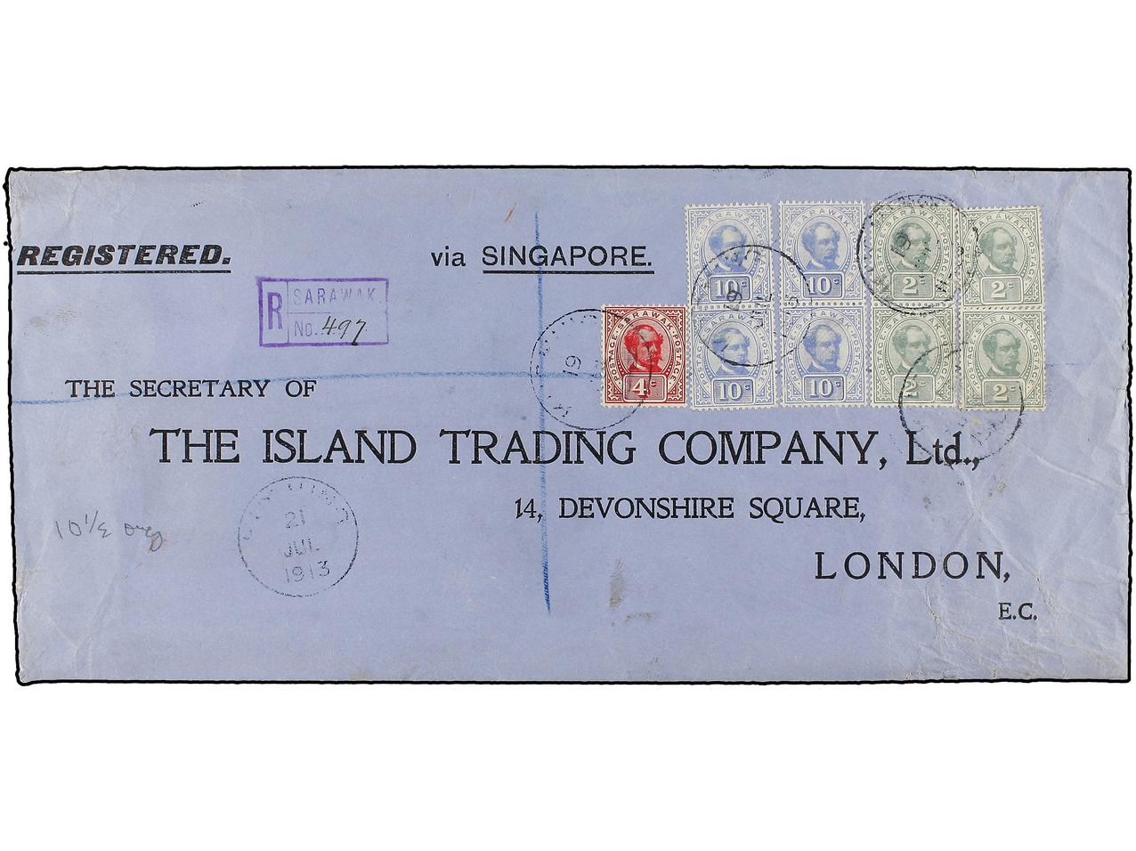 Lot 672 - british colonies sarawak - Soler Y Llach Stamps and Covers of the World Lot 672 - british colonies sarawak - Soler Y Llach Stamps and Covers of the World