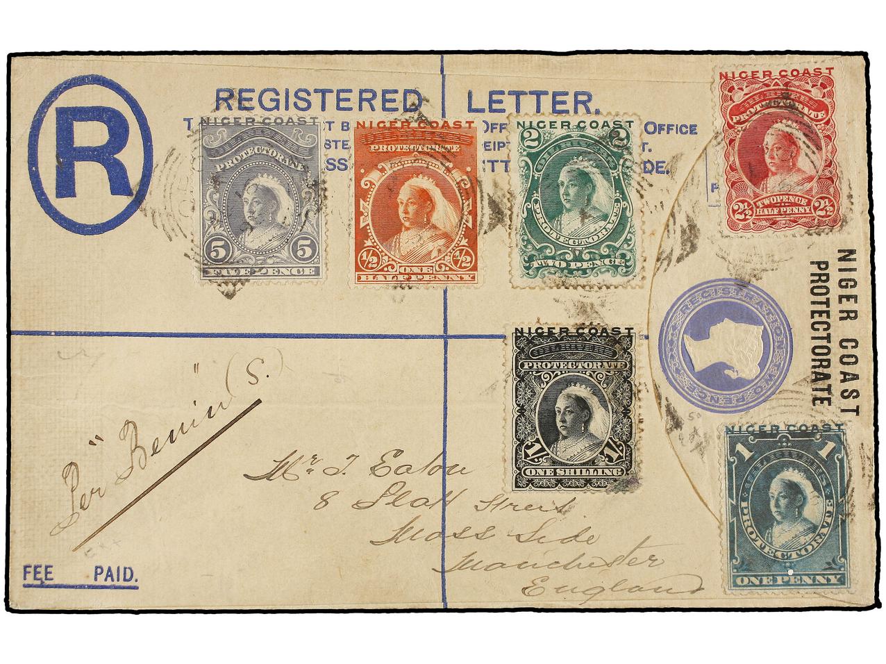 Lot 1074 - british colonies nigeria - Soler Y Llach Stamps and Postal History of Spain, featuring China, Colombia – Prephilatelic Spanish period –, British Colonies, Japan, Portugal and Switzerland Lot 1074 - british colonies nigeria - Soler Y Llach Stamps and Postal History of Spain, featuring China, Colombia – Prephilatelic Spanish period –, British Colonies, Japan, Portugal and Switzerland