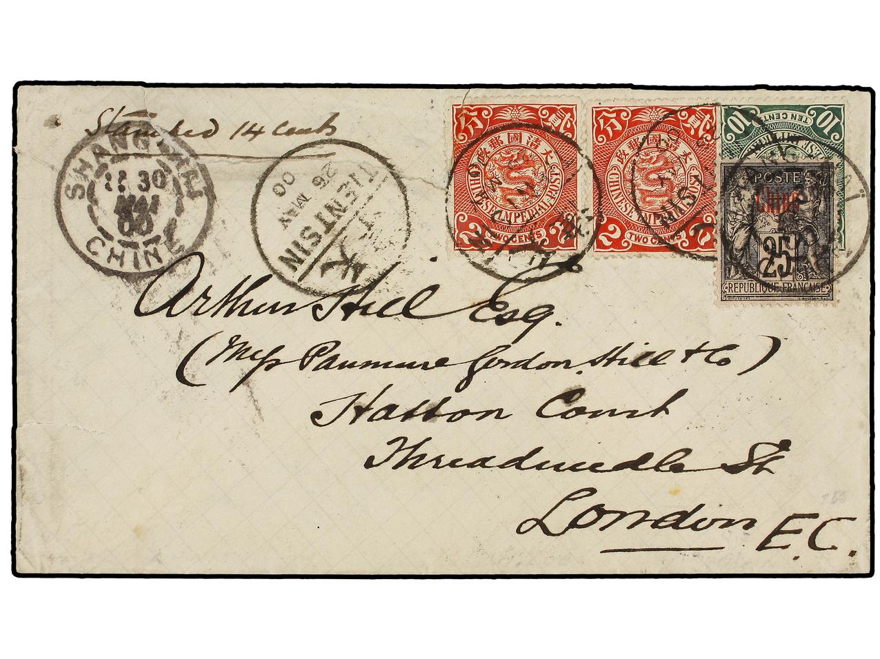 Lot 174 - China China - Soler Y Llach Stamps and Postal History of Spain, featuring China, Colombia – Prephilatelic Spanish period –, British Colonies, Japan, Portugal and Switzerland Lot 174 - China China - Soler Y Llach Stamps and Postal History of Spain, featuring China, Colombia – Prephilatelic Spanish period –, British Colonies, Japan, Portugal and Switzerland