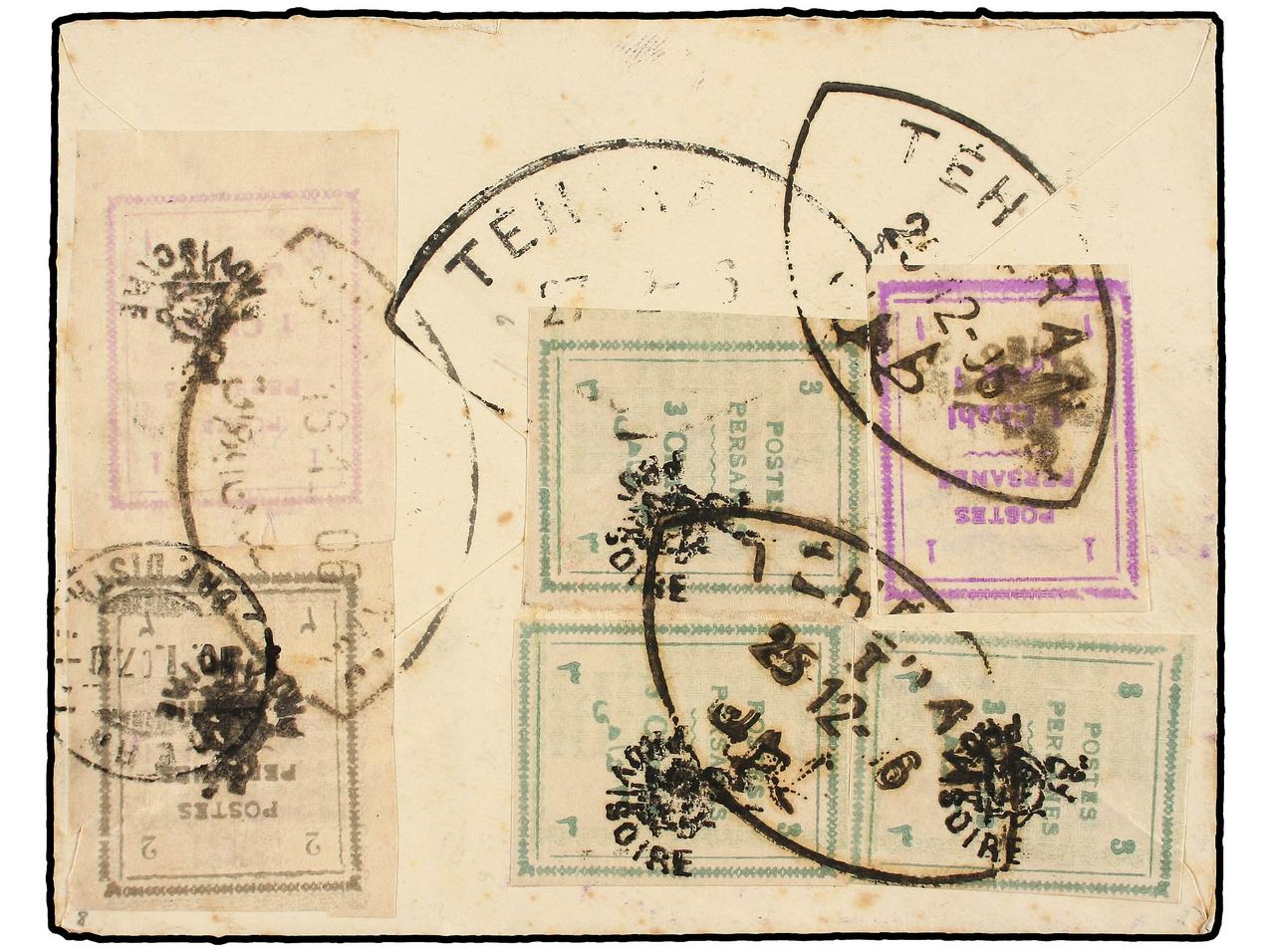 Lot 1157 - iran  -  Soler Y Llach Stamps and Postal History of Spain, featuring China, Colombia – Prephilatelic Spanish period –, British Colonies, Japan, Portugal and Switzerland