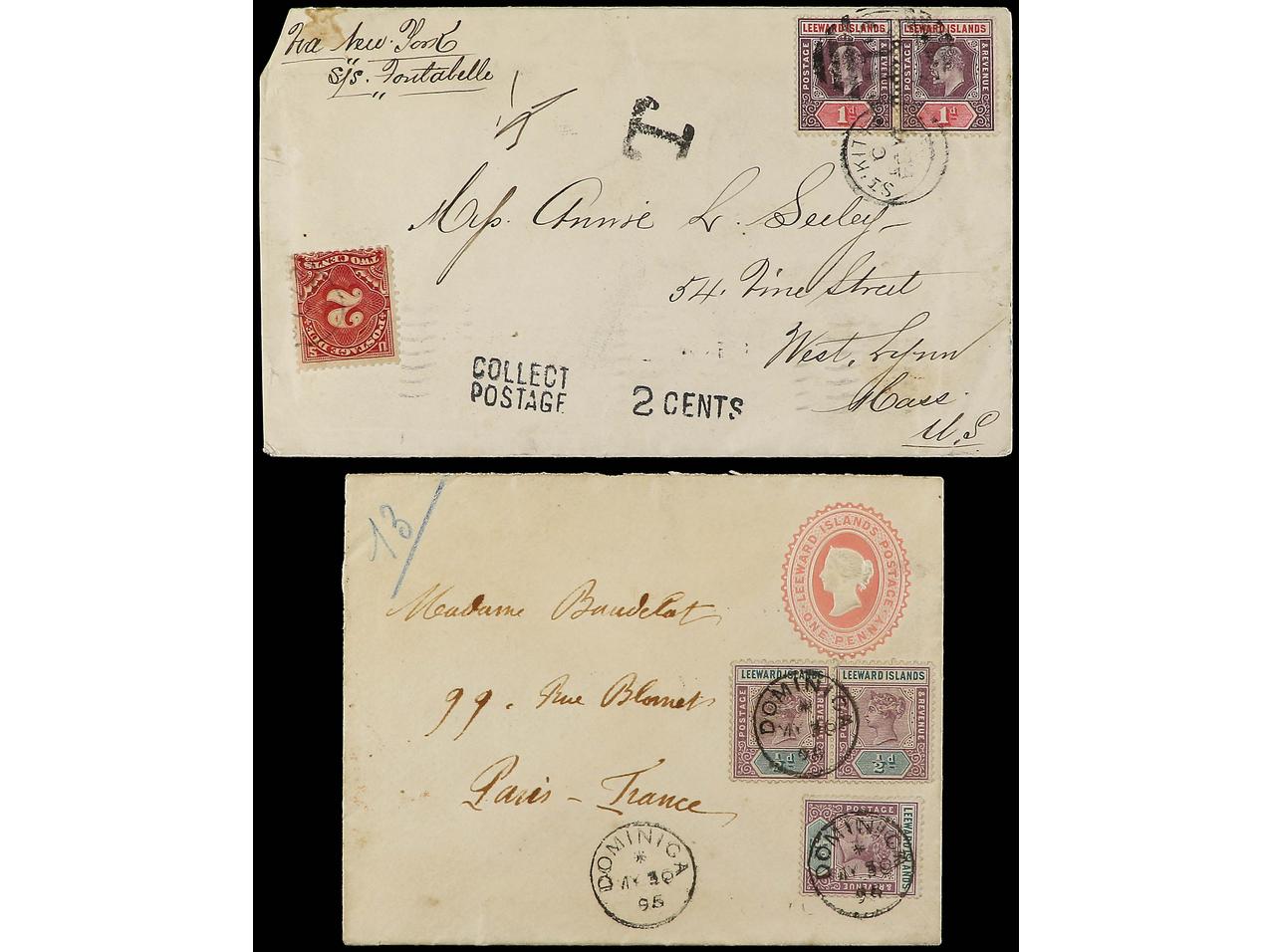Lot 1019 - british colonies leeward -  Soler Y Llach Stamps and Postal History of Spain, featuring China, Colombia – Prephilatelic Spanish period –, British Colonies, Japan, Portugal and Switzerland