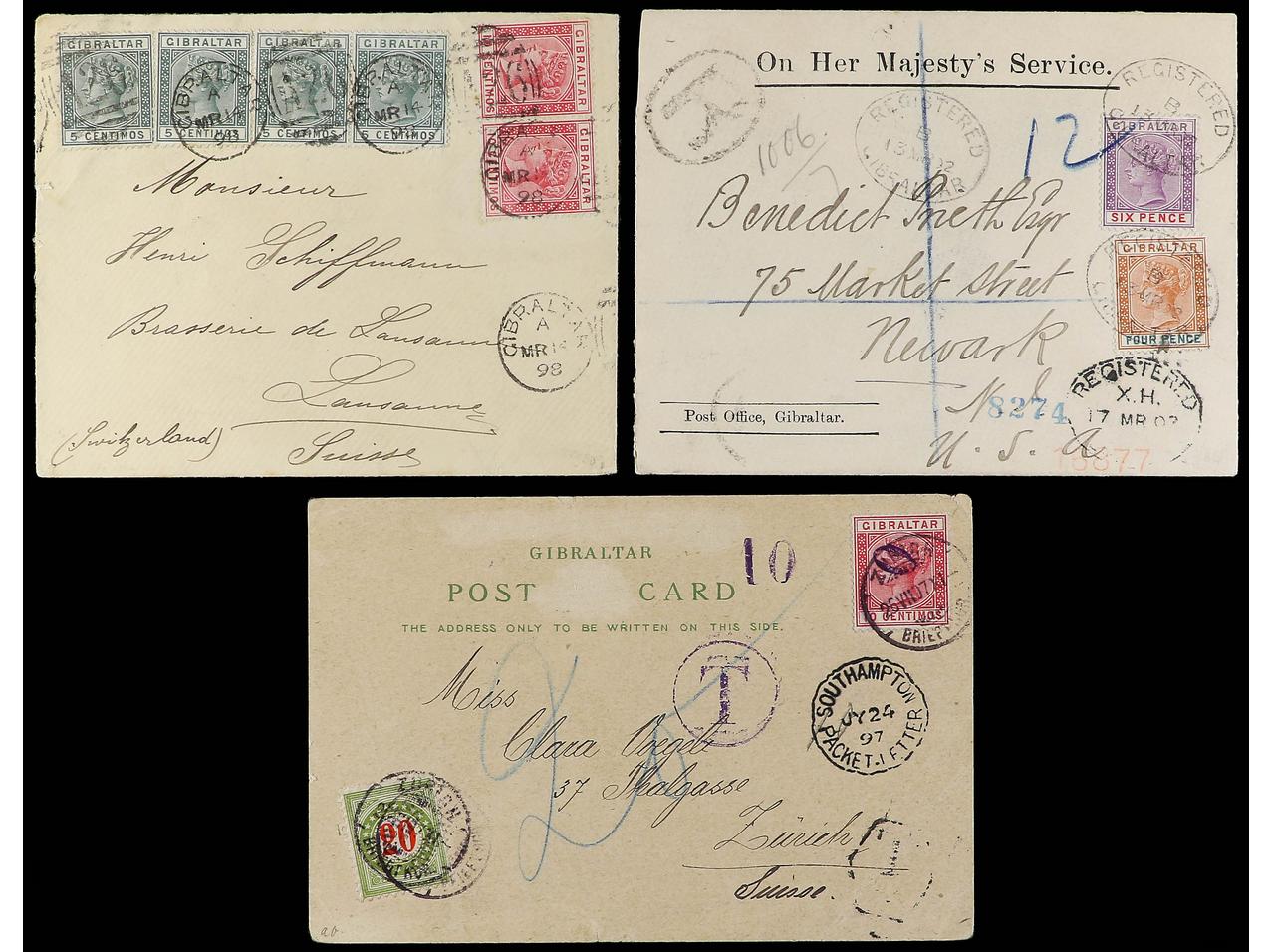 Lot 597 - british colonies Gibraltar - Soler Y Llach Stamps and Covers of the World - Day 1 Lot 597 - british colonies Gibraltar - Soler Y Llach Stamps and Covers of the World - Day 1