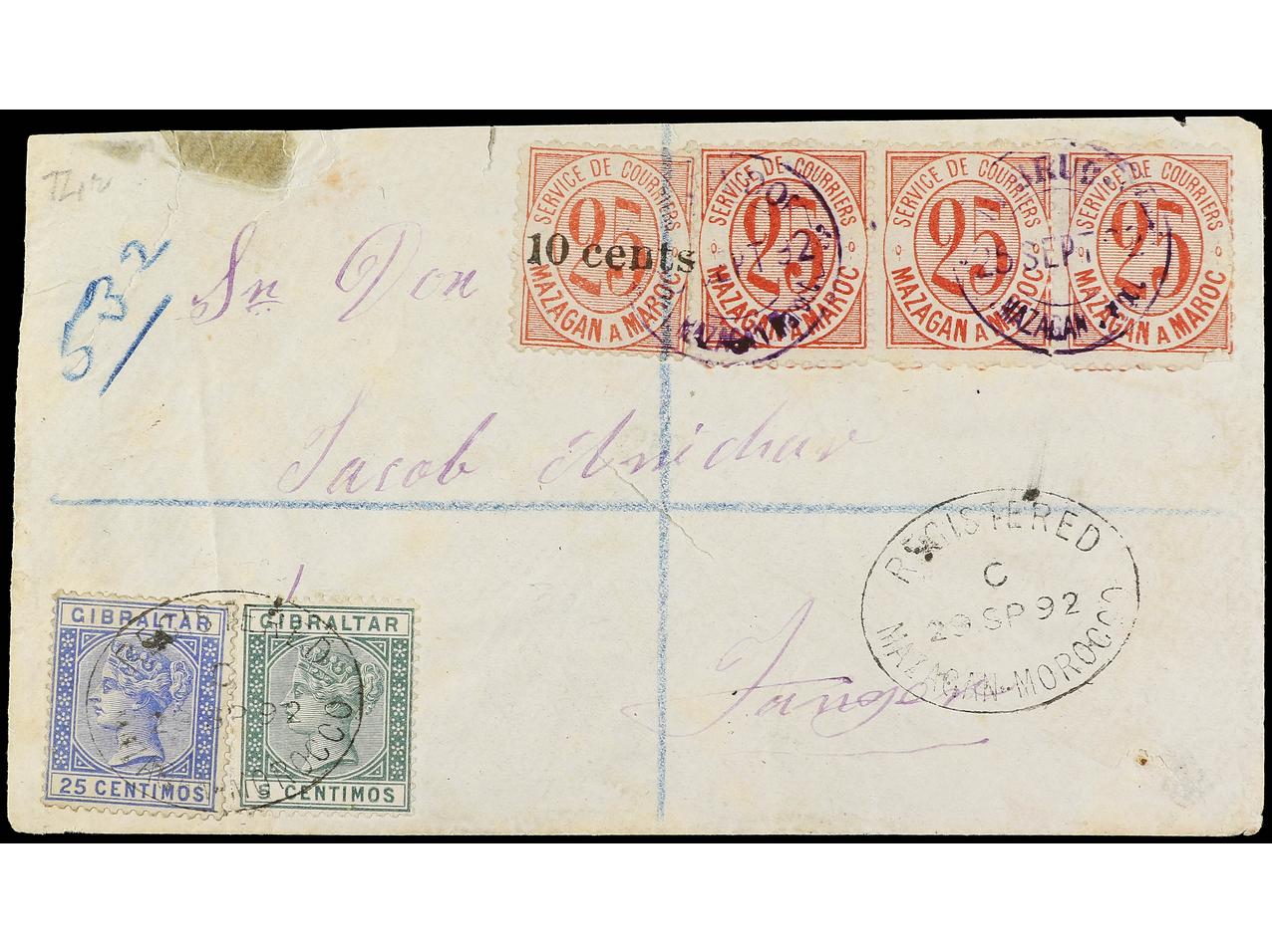 Lot 1451 - Morocco  -  Soler Y Llach B.P.O. Abroad, Philippines Postal Rates and 1880-1899 period and Philippines, Cuba and Puerto Rico Postal Stationery