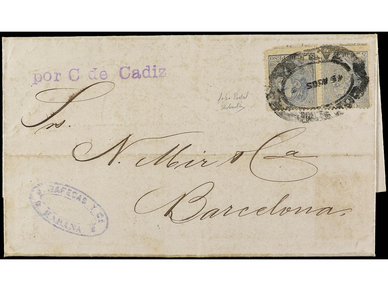 Lot 188 - Cuba postal forgeries -  Soler Y Llach Stamps and Covers of the World - Day 1