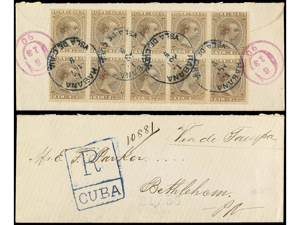 Lot 430 - Cuba Cuba - Soler Y Llach Stamps and Postal History of Spain, featuring China, Colombia – Prephilatelic Spanish period –, British Colonies, Japan, Portugal and Switzerland Lot 430 - Cuba Cuba - Soler Y Llach Stamps and Postal History of Spain, featuring China, Colombia – Prephilatelic Spanish period –, British Colonies, Japan, Portugal and Switzerland