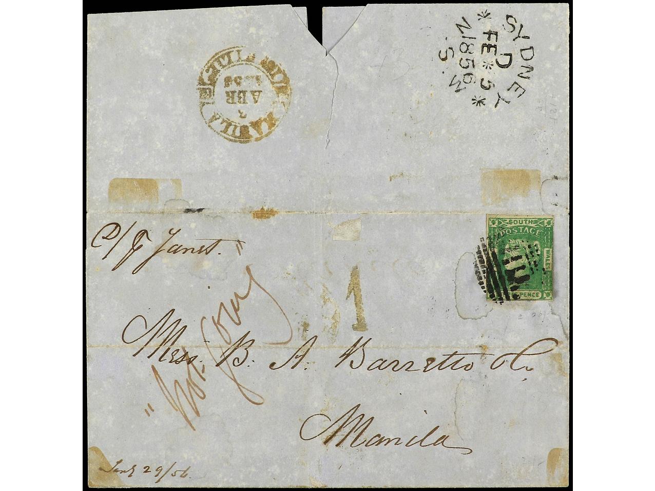 Lot 2086 - Forwarding Agents and Postal Rates  -  Soler Y Llach B.P.O. Abroad, Philippines Postal Rates and 1880-1899 period and Philippines, Cuba and Puerto Rico Postal Stationery