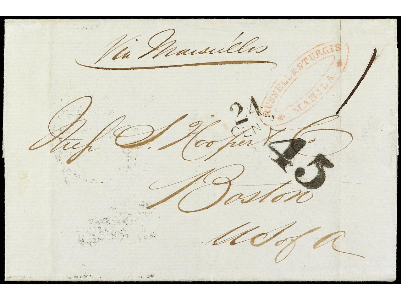 Lot 2118 - Forwarding Agents and Postal Rates - Soler Y Llach B.P.O. Abroad, Philippines Postal Rates and 1880-1899 period and Philippines, Cuba and Puerto Rico Postal Stationery Lot 2118 - Forwarding Agents and Postal Rates - Soler Y Llach B.P.O. Abroad, Philippines Postal Rates and 1880-1899 period and Philippines, Cuba and Puerto Rico Postal Stationery
