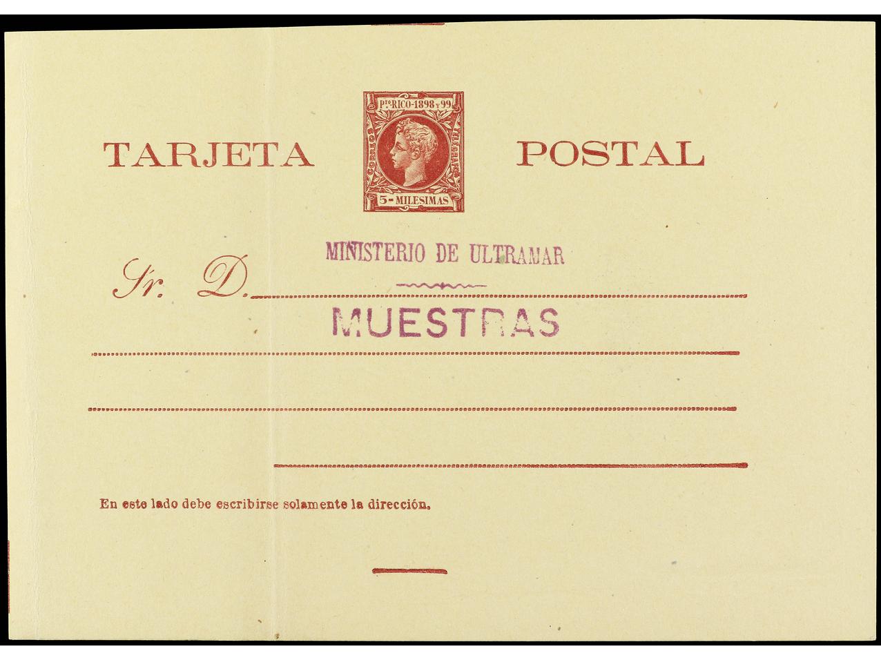 Lot 2361 - Puerto Rico. Postal Stationery  -  Soler Y Llach B.P.O. Abroad, Philippines Postal Rates and 1880-1899 period and Philippines, Cuba and Puerto Rico Postal Stationery