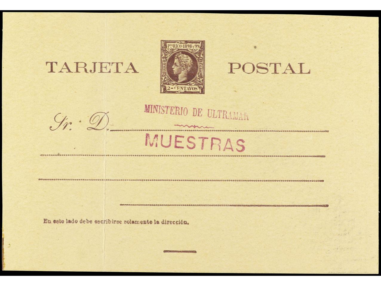 Lot 2366 - Puerto Rico. Postal Stationery  -  Soler Y Llach B.P.O. Abroad, Philippines Postal Rates and 1880-1899 period and Philippines, Cuba and Puerto Rico Postal Stationery