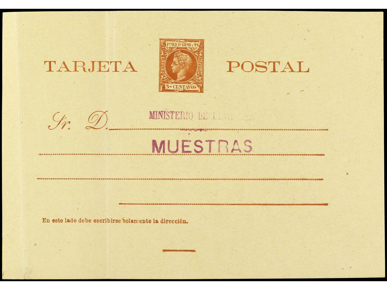 Lot 2368 - Puerto Rico. Postal Stationery  -  Soler Y Llach B.P.O. Abroad, Philippines Postal Rates and 1880-1899 period and Philippines, Cuba and Puerto Rico Postal Stationery