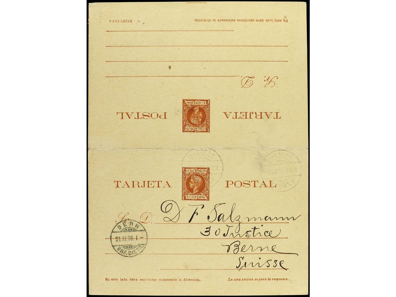 Lot 2346 - Puerto Rico. Postal Stationery - Soler Y Llach B.P.O. Abroad, Philippines Postal Rates and 1880-1899 period and Philippines, Cuba and Puerto Rico Postal Stationery Lot 2346 - Puerto Rico. Postal Stationery - Soler Y Llach B.P.O. Abroad, Philippines Postal Rates and 1880-1899 period and Philippines, Cuba and Puerto Rico Postal Stationery