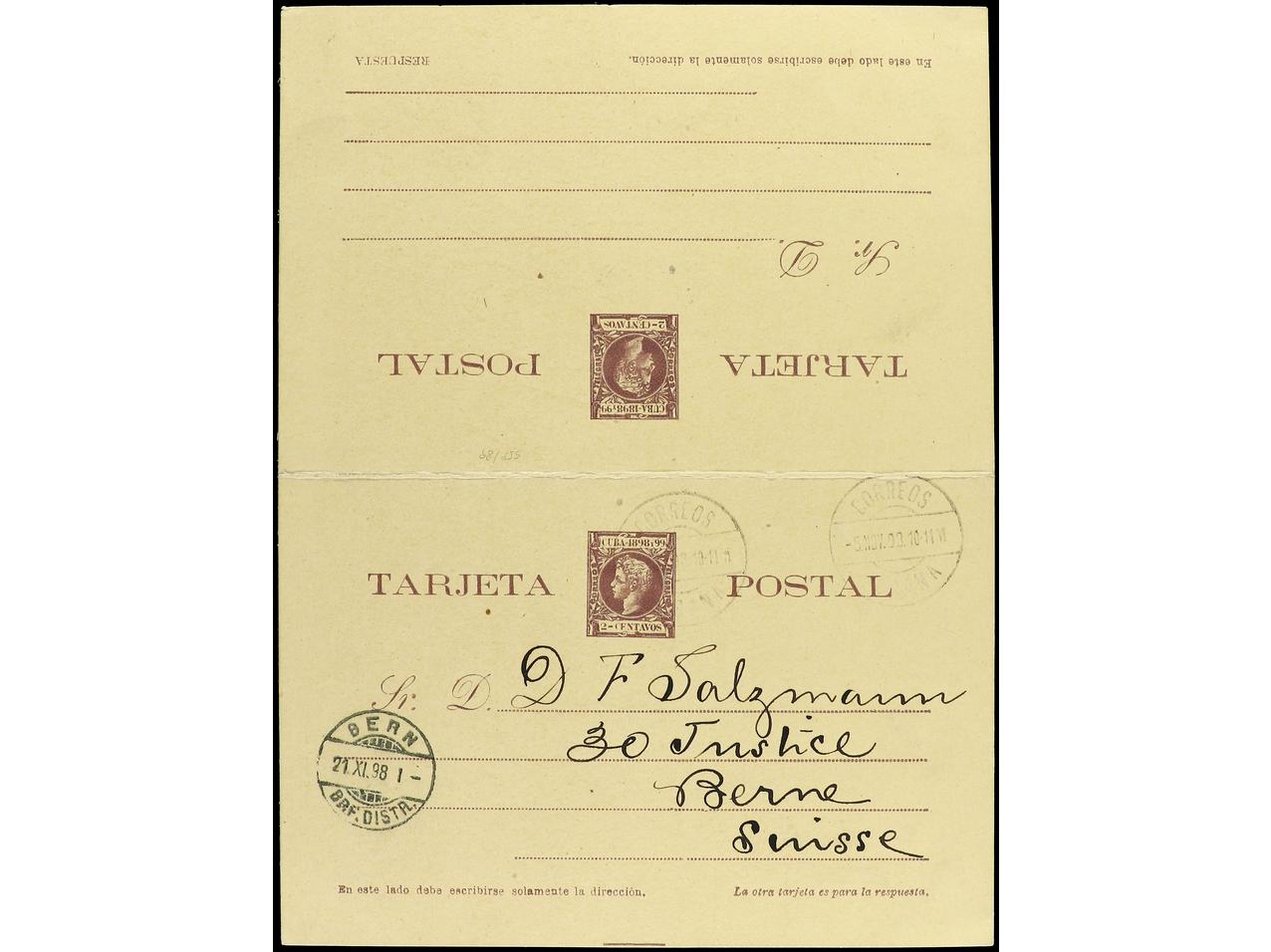 Lot 2345 - Puerto Rico. Postal Stationery - Soler Y Llach B.P.O. Abroad, Philippines Postal Rates and 1880-1899 period and Philippines, Cuba and Puerto Rico Postal Stationery Lot 2345 - Puerto Rico. Postal Stationery - Soler Y Llach B.P.O. Abroad, Philippines Postal Rates and 1880-1899 period and Philippines, Cuba and Puerto Rico Postal Stationery