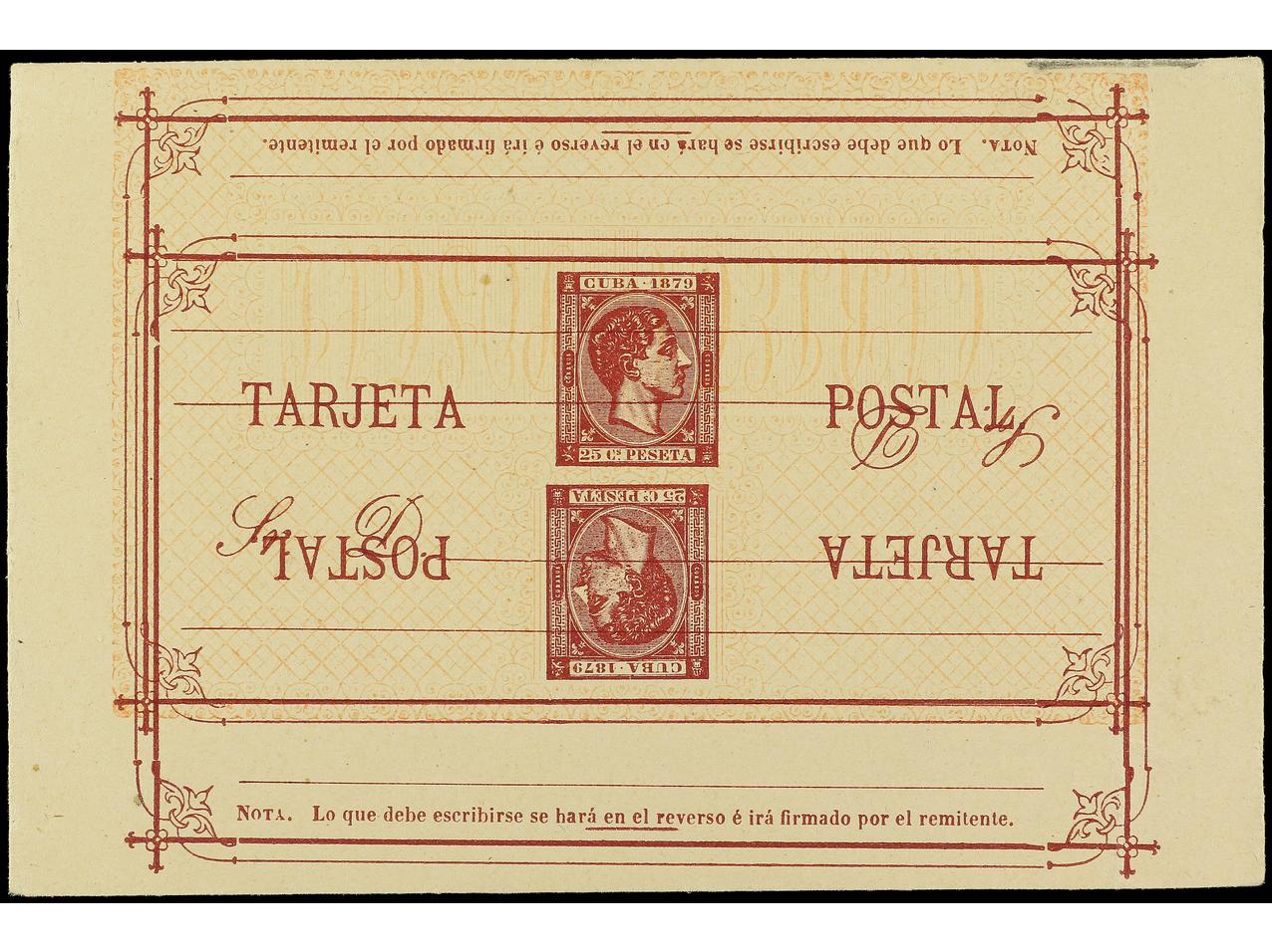 Lot 2310 - Cuba. Postal Stationery  -  Soler Y Llach B.P.O. Abroad, Philippines Postal Rates and 1880-1899 period and Philippines, Cuba and Puerto Rico Postal Stationery