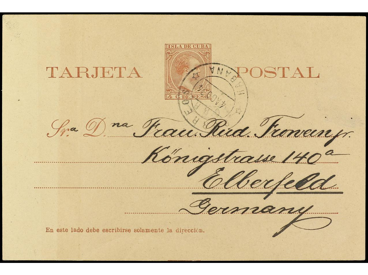 Lot 2329 - Cuba. Postal Stationery - Soler Y Llach B.P.O. Abroad, Philippines Postal Rates and 1880-1899 period and Philippines, Cuba and Puerto Rico Postal Stationery Lot 2329 - Cuba. Postal Stationery - Soler Y Llach B.P.O. Abroad, Philippines Postal Rates and 1880-1899 period and Philippines, Cuba and Puerto Rico Postal Stationery