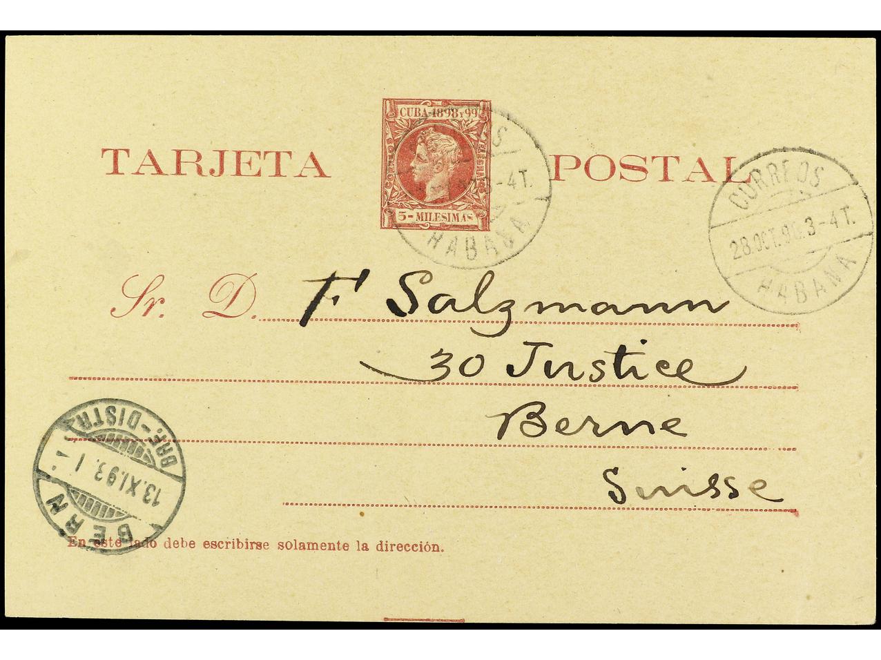 Lot 2335 - Cuba. Postal Stationery - Soler Y Llach B.P.O. Abroad, Philippines Postal Rates and 1880-1899 period and Philippines, Cuba and Puerto Rico Postal Stationery Lot 2335 - Cuba. Postal Stationery - Soler Y Llach B.P.O. Abroad, Philippines Postal Rates and 1880-1899 period and Philippines, Cuba and Puerto Rico Postal Stationery