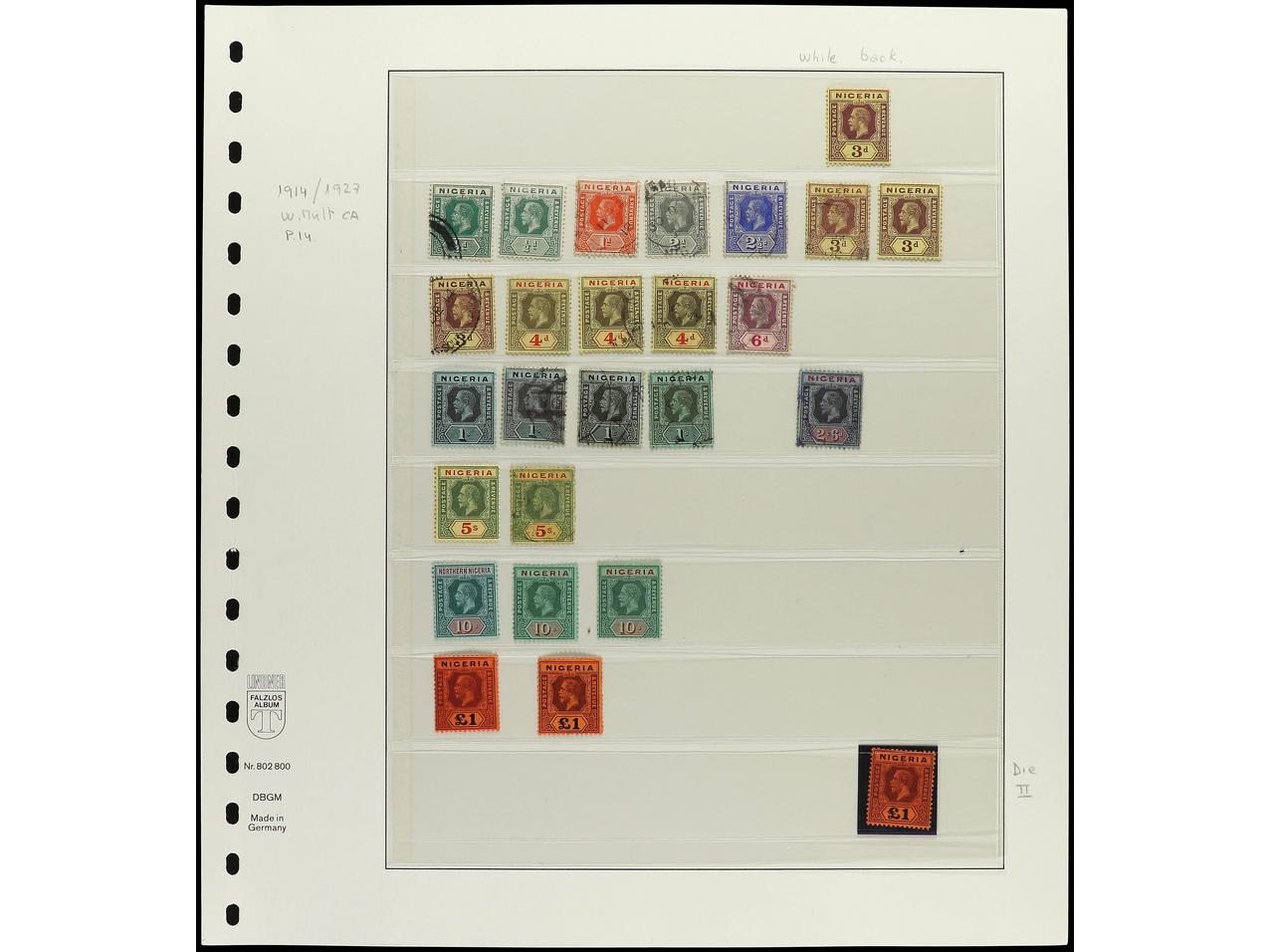 Lot 1635 - Commonwealth and British Empire Stamps in Africa nigeria -  Soler Y Llach British Empire Stamps in Africa Collection - Day 2