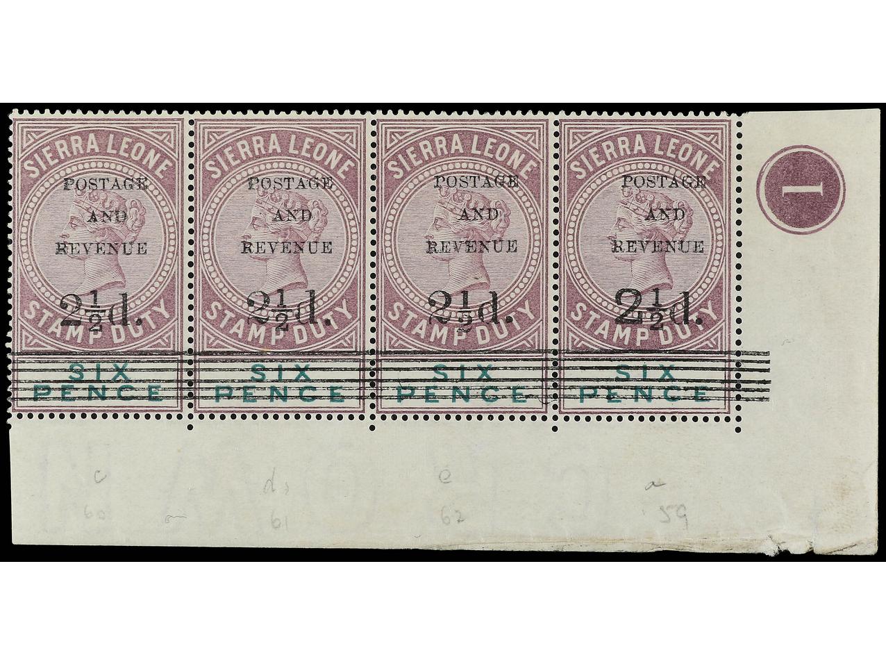Lot 1725 - Commonwealth and British Empire Stamps in Africa sierra leone -  Soler Y Llach British Empire Stamps in Africa Collection - Day 2