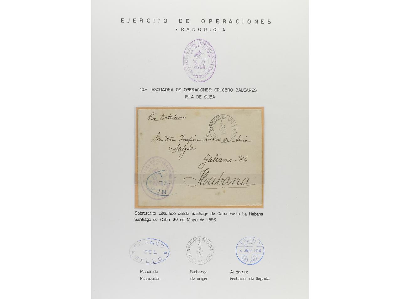 Lot 443 - Cuba Cuba - Soler Y Llach Stamps and Postal History of Spain, featuring China, Colombia – Prephilatelic Spanish period –, British Colonies, Japan, Portugal and Switzerland Lot 443 - Cuba Cuba - Soler Y Llach Stamps and Postal History of Spain, featuring China, Colombia – Prephilatelic Spanish period –, British Colonies, Japan, Portugal and Switzerland